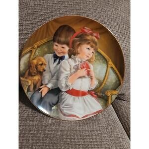 VTG 1984 RECO Be Mine February Childhood Almanac Plate Sandra Kuck Plate 2652AC